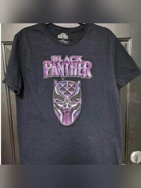 Black‎ Panther T-Shirt Mens Large Marvel Studio's Short Sleeve Graphic Te…